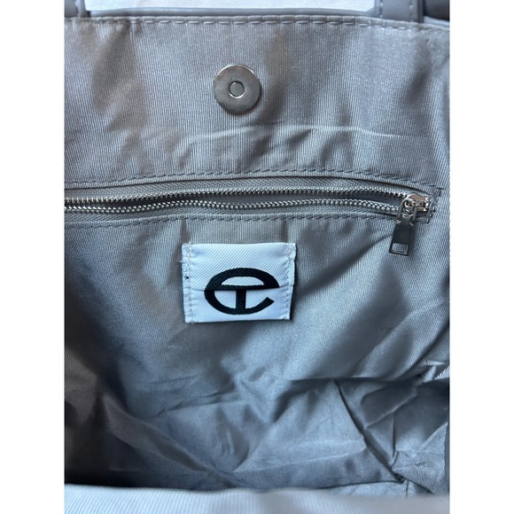 Telfar Small Shopping Bag Grey Faux Leather Crossbody Top Handle - Picture 5 of 12